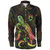 Kiribati Long Sleeve Shirt Sea Turtle With Blooming Hibiscus Flowers Reggae