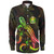 Nauru Long Sleeve Shirt Sea Turtle With Blooming Hibiscus Flowers Reggae