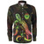 Tahiti Long Sleeve Shirt Sea Turtle With Blooming Hibiscus Flowers Reggae
