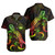 Federated States Of Micronesia Short Sleeve Shirt Sea Turtle With Blooming Hibiscus Flowers Reggae