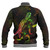 Niue Baseball Jacket Sea Turtle With Blooming Hibiscus Flowers Reggae