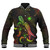 Philippines Filipinos Baseball Jacket Sea Turtle With Blooming Hibiscus Flowers Reggae