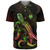 Guam Baseball Shirt Sea Turtle With Blooming Hibiscus Flowers Reggae