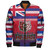 Hawaii Henry Perrine Baldwin High School Bomber Jacket Flag Color With Traditional Patterns