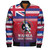 Hawaii Waimea High School Bomber Jacket Flag Color With Traditional Patterns