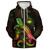 Federated States Of Micronesia Sherpa Hoodie Sea Turtle With Blooming Hibiscus Flowers Reggae
