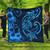 Hawaii Premium Quilt Hibiscus Flower And Map On The Back Turtle