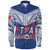 Samoa Custom Personalised Long Sleeve Shirt Toa Samoa Teuilia Flowers Style