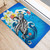 Hawaii Door Mat Turtle With Plumeria Flowers