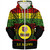 Hawaii Sherpa Hoodie Henry Perrine Baldwin High School Reggae Color Polynesian
