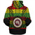Hawaii Sherpa Hoodie Kaʻū High & Pāhala Elementary School Reggae Color Polynesian