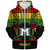 Hawaii Sherpa Hoodie Moloka'i High School Reggae Color Polynesian