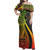Cook Islands Custom Personalised Woman Off Shoulder Long Dress Polynesian Tentacle Tribal Pattern Cook Islands Custom Personalised Woman Off Shoulder Long Dress Polynesian Tentacle Tribal Pattern