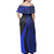 Vanuatu Custom Personalised Woman Off Shoulder Long Dress Polynesian Tentacle Tribal Pattern