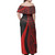 Vanuatu Custom Personalised Woman Off Shoulder Long Dress Polynesian Tentacle Tribal Pattern