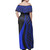 Kosrae Custom Personalised Woman Off Shoulder Long Dress Micronesian Tentacle Tribal Pattern