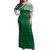 Solomon Islands Woman Off Shoulder Long Dress Polynesian Flag With Coat Of Arms
