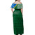 Solomon Islands Woman Off Shoulder Long Dress Polynesian Flag With Coat Of Arms