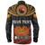 Papua New Guinea Custom Personalised Long Sleeve Shirt Papua New Guinea Fabric Pattern Design