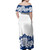 Hawaii Woman Off Shoulder Long Dress Hibiscus Flower