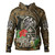 Guam Hoodie Hafa Adai Seal Flower Tropical Retro Style