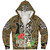 Guam Custom Personalised Sherpa Hoodie Hafa Adai Seal Flower Tropical Retro Style