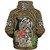 Guam Custom Personalised Sherpa Hoodie Hafa Adai Seal Flower Tropical Retro Style