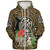 Guam Custom Personalised Sherpa Hoodie Hafa Adai Seal Flower Tropical Retro Style