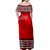 Tonga Combo Dress And Shirt Ngatu Fabric Leaves
