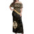 Guam Woman Off Shoulder Long Dress Golden Coconut