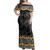 Guam Woman Off Shoulder Long Dress Hibiscus Chamorro