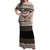 Fiji Off Shoulder Long Dresses Fiji Traditional Culture - Tapa Cloth