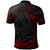 CUSTOM Nkosi Polynesian Polo Shirt - Red Tribal Wave