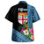 Fiji Hawaiian Shirt Polynesia Pattern With Tropical Flower