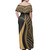 Chuuk Combo Dress And Shirt - Micronesian Tentacle Tribal Pattern Gold