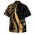 Chuuk Combo Dress And Shirt - Micronesian Tentacle Tribal Pattern Gold