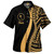 Chuuk Combo Dress And Shirt - Micronesian Tentacle Tribal Pattern Gold