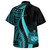Samoa Combo Dress And Shirt - Polynesian Tentacle Tribal Pattern Turquoise