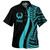 Pohnpei Combo Dress And Shirt - Micronesian Tentacle Tribal Pattern Turquoise