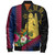 Philippines Filipinos Bomber Jacket Lapu Lapu Polynesia Pattern With Tropical Flower