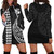 Tonga Hoodie Dress Kakau Style White