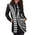 Marquesas Islands Hoodie Dress Kakau Style White