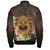 Hawaii Bomber Jacket Ikaika Hawaiian With Hibiscus Flowers Retro Style