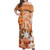 Philippines Polynesian Pattern Combo Dress And Shirt - Floral Spirit Orange Philippines Polynesian Pattern Combo Dress And Shirt - Floral Spirit Orange