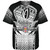 Fiji Baseball Shirt Flying Fijians Rugby Cup (Black-White Ver)