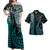 Tokelau Combo Dress And Shirt Kakau Style Turquoise