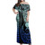 Palau Combo Dress And Shirt Kakau Style Gradient Blue