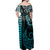 Marquesas Islands Combo Dress And Shirt Kakau Style Turquoise