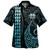 Marquesas Islands Combo Dress And Shirt Kakau Style Turquoise