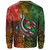 Hawaii Sweatshirt Lowpolly Pattern with Polynesian Motif